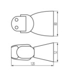 PIR Judesio daviklis ALER N-W 230V IP65 120° Plastikas Balta