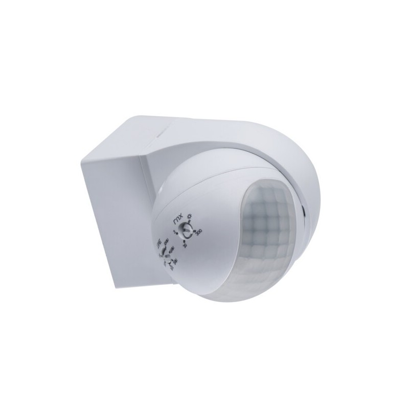 PIR Judesio daviklis ALER MINI-W 230V IP44 H140/V45° Plastikas Balta