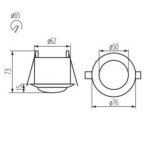 PIR Judesio daviklis MERGE JQ-O 230V IP20 H360/V120° Plastikas Balta