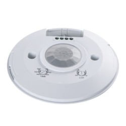 PIR Judesio daviklis ZONA FLAT-W 230V IP20 H360/V120° Plastikas Balta