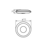 PIR Judesio daviklis ZONA FLAT-W 230V IP20 H360/V120° Plastikas Balta