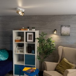 Lubinis šviestuvas LAURIN EL-2I W-G 2xGU10 balta, aukso IP20