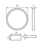 LED Panelė šviečiantis rėmelis AVAR O 6060 40W-NW 40W IP20 Neutrali balta 4000K