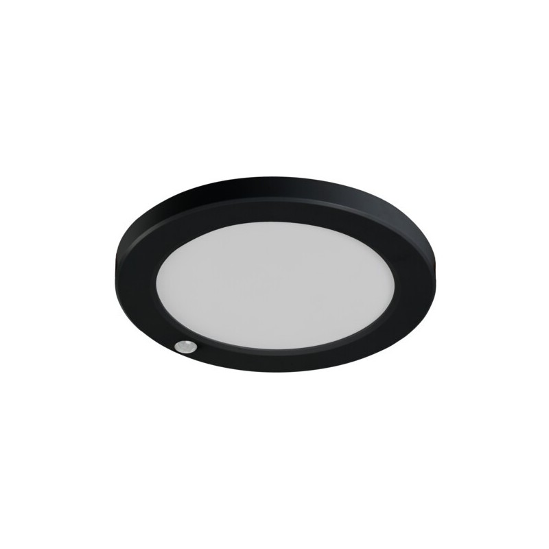 Universalaus montavimo LED Panelė ERGA PIR 17W CCT-B IP20 3000, 4000, 6500K su judesio davikliu (juoda)