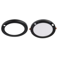 Universalaus montavimo LED Panelė ERGA PIR 17W CCT-B IP20 3000, 4000, 6500K su judesio davikliu (juoda)