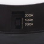Universalaus montavimo LED Panelė ERGA PIR 17W CCT-B IP20 3000, 4000, 6500K su judesio davikliu (juoda)