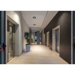 Universalaus montavimo LED Panelė ERGA PIR 17W CCT-B IP20 3000, 4000, 6500K su judesio davikliu (juoda)
