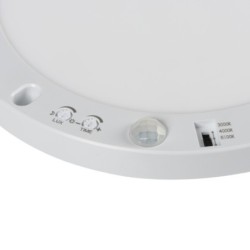 Universalaus montavimo LED Panelė ERGA PIR 17W CCT-W IP20 3000, 4000, 6500K su judesio davikliu (balta)
