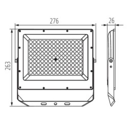Prožektorius ACETE 100W CCT GR 100W 3000, 4000, 6500K IP65