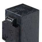 Pastatomas lauko kištukinis lizdas NASTO 2SOC FR B W Antracito