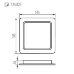 LED Panelė TAVO LED DL 12W-NW 12W IP44/20 Neutrali balta 4000K