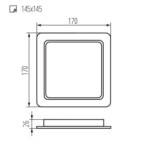 LED Panelė TAVO LED DL 18W-NW 18W IP44/20 Neutrali balta 4000K