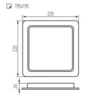 LED Panelė TAVO LED DL 24W-NW 24W IP44/20 Neutrali balta 4000K