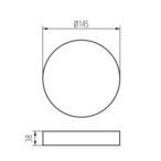 LED Panelės TAVO paviršinio mondavimo rėmas FRAME DO 12W W IP K