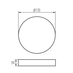 LED Panelės TAVO paviršinio mondavimo rėmas FRAME DO 18W W IP K