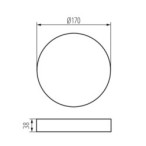 LED Panelės TAVO paviršinio mondavimo rėmas FRAME DO 18W W IP K