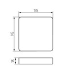 LED Panelės TAVO paviršinio mondavimo rėmas FRAME DL 12W W IP K