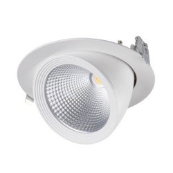 Įmontuojamas pakreipiamas LED šviestuvas HIMA LED 23W-NW-W 4000K 23W balta