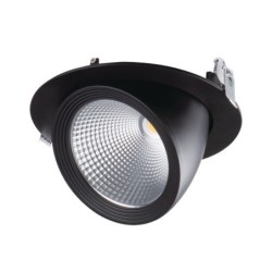 Įmontuojamas pakreipiamas LED šviestuvas HIMA LED 23W-NW-B 4000K 23W juoda