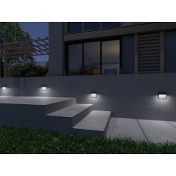 Sieninis lauko šviestuvas DULI LED 4W-NW-L-GR 4W 4000K Antracito IP54