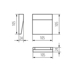 Sieninis lauko šviestuvas DULI LED 4W-NW-L-GR 4W 4000K Antracito IP54