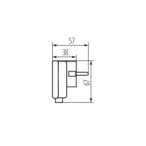 220V šakutė į kištukinį lizdą PIN W/US 16A (balta)