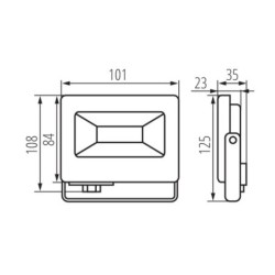 Prožektorius ANTEM LED 10W-NW B 10W 4000K IP65