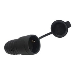 Kištukinis lizdas laidui GRIP GP/S IP44 16A 230V (juoda)