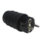 230V šakutė į kištukinį lizdą GRIP W/US IP44 16A (juoda)