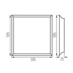 LED Panelė BLINGO TN38W 60x60cm NW 38W IP20 Neutrali balta 4000K
