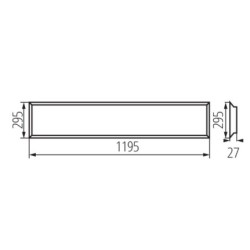 LED Panelė BLINGO 38W 4560 120x30 cm NW 38W IP20 Neutrali balta 4000K