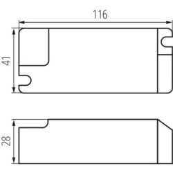LED Panelė BLINGO DRV 40W ON-OFF 44W IP20 K