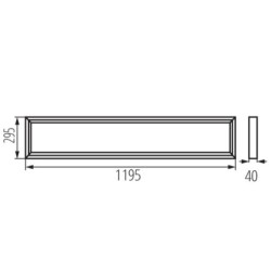 Paviršinio montavimo LED Panelė BLINGO U 34W SR 120NW IP20 Neutrali balta 4000K