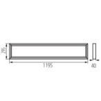 Paviršinio montavimo LED Panelė BLINGO U 34W SR 120NW IP20 Neutrali balta 4000K
