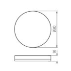 Lubinis šviestuvas ARVOS N LED 37W CCT W LED SMD balta IP20