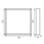 Paviršinio montavimo LED Panelė BLINGO AIO SRM 40W 60 IP20 Šilta balta, Neutrali balta, Šalta balta 3000, 4000, 6500K
