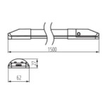 LED linijinis šviestuvas NOBEN M42W-150-CCT 3000, 4000, 6500K