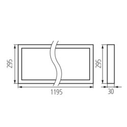 LED Panelė BLINGO UAIO RM38W 120 IP20 Šilta balta, Neutrali balta, Šalta balta 3000, 4000, 6500K