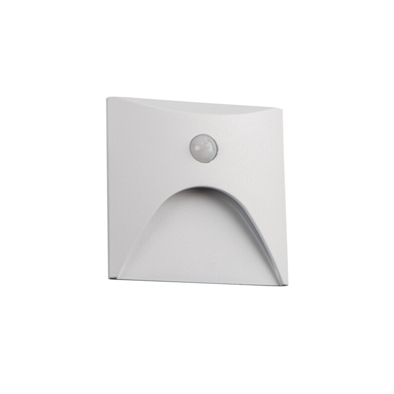 Sieninis šviestuvas EXIN LED PIR L W-NW 2,5W 4000K Aliuminio lydinys balta IP65 su PIR judesio davikliu