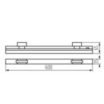 Bėgelių sistemos šviestuvas LTL-E 15W-60-CCT-W LED SMD balta (3 fazių)