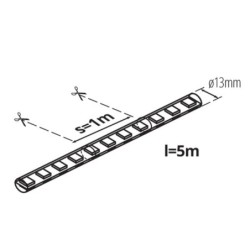 220V LED juosta GIVRO 5M-CW (šalta balta) DC 1m2W DC 1m2W LED SMD 10W