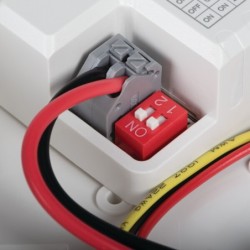 Lubinis šviestuvas DABER 12-20W CCT SE W LED SMD balta IP66 su judesio davikliu