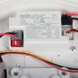 Lubinis šviestuvas DABER 12-20W CCT SE W LED SMD balta IP66 su judesio davikliu