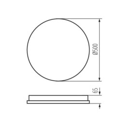 Lubinis šviestuvas ANTO LED 37W CCT LED SMD balta IP20 su pulteliu
