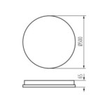 Lubinis šviestuvas ANTO LED 37W CCT LED SMD balta IP20 su pulteliu