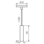 Pakabinamas šviestuvas PHLOX C GU10 B 10 LED IP20 juoda