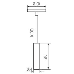Pakabinamas šviestuvas PHLOX C GU10 B 10 LED IP20 balta