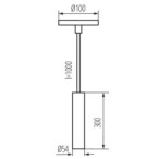 Pakabinamas šviestuvas PHLOX C GU10 B 10 LED IP20 balta