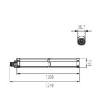 LED linijinis šviestuvas TP SLIM N 40W-NW 4000K 4800lm 1240mm