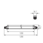 LED linijinis šviestuvas TP SLIM TW N 40W-NW 4000K 4800lm 1240mm